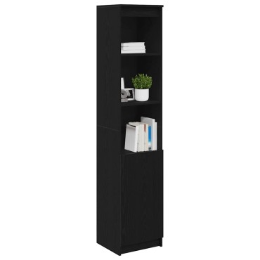 vidaXL Ντουλάπι Μαύρη δρυς 37,5x35x180cm από Επεξεργασμένο Ξύλο 1 τεμ.