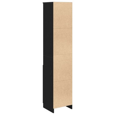 vidaXL Ντουλάπι Μαύρη δρυς 37,5x35x180cm από Επεξεργασμένο Ξύλο 1 τεμ.