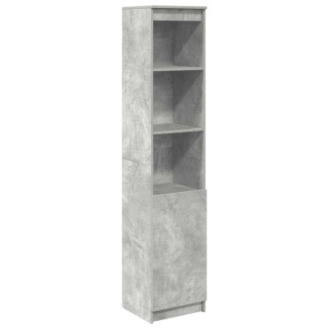 vidaXL Ντουλάπι Γκρι Σκυροδέματος 37,5x35x180cm Επεξεργασμένο Ξύλο 1 τεμ.