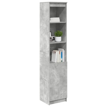 vidaXL Ντουλάπι Γκρι Σκυροδέματος 37,5x35x180cm Επεξεργασμένο Ξύλο 1 τεμ.