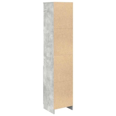vidaXL Ντουλάπι Γκρι Σκυροδέματος 37,5x35x180cm Επεξεργασμένο Ξύλο 1 τεμ.