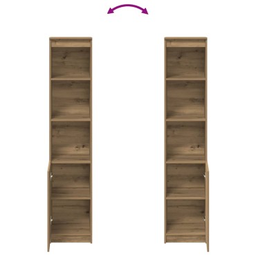 vidaXL Ντουλάπι Αρτισιανή Δρυς 37,5x35x180cm από Επεξεργασμένο Ξύλο 1 τεμ.