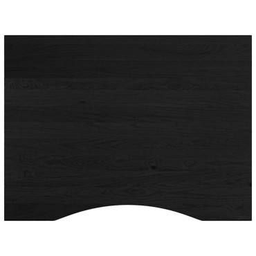 vidaXL πάγκος εργασίας σκούρο καφέ 80x60x(71,5-98) cm μασίφ ξύλο δρυς