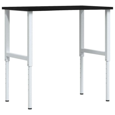 vidaXL πάγκος εργασίας σκούρο καφέ 100x60x(71,5-98) cm μασίφ ξύλο δρυς