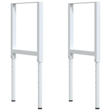 vidaXL πάγκος εργασίας σκούρο καφέ 100x60x(71,5-98) cm μασίφ ξύλο δρυς