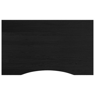 vidaXL πάγκος εργασίας σκούρο καφέ 100x60x(71,5-98) cm μασίφ ξύλο δρυς
