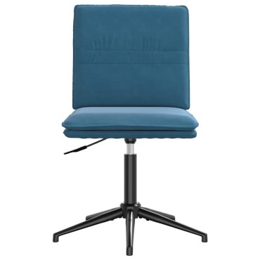 vidaXL Καρέκλα Τραπεζαρίας Μπλε Βελούδινη 44x50x(74-84) cm 1 τεμ.