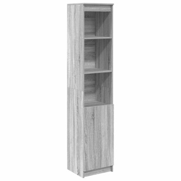 vidaXL Ντουλάπι Γκρι Sonoma 37,5x35x180cm Επεξεργασμένο Ξύλο 1 τεμ.