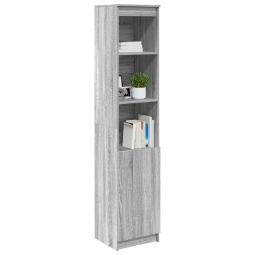 vidaXL Ντουλάπι Γκρι Sonoma 37,5x35x180cm Επεξεργασμένο Ξύλο 1 τεμ.