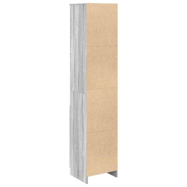 vidaXL Ντουλάπι Γκρι Sonoma 37,5x35x180cm Επεξεργασμένο Ξύλο 1 τεμ.