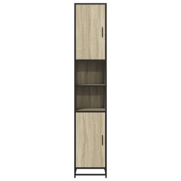 vidaXL Ντουλάπι μπάνιου Sonoma Oak 35x37,5x188,5cm