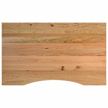 vidaXL πάγκος εργασίας ανοιχτό καφέ 100x60x(71,5-98)cm μασίφ ξύλο δρυς