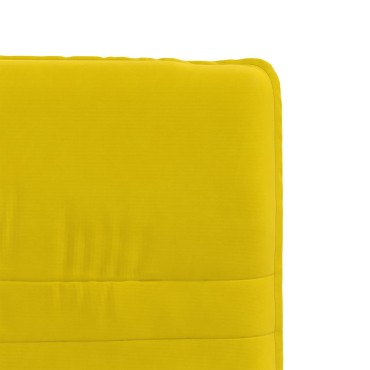 vidaXL Καρέκλα Τραπεζαρίας Κίτρινη Βελούδινη 44x50x(74-84) cm 1 τεμ.