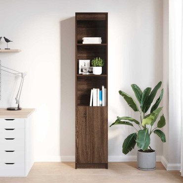 vidaXL Ντουλάπι Καφέ Δρυς 37,5x35x180cm Επεξεργασμένο Ξύλο 1 τεμ.