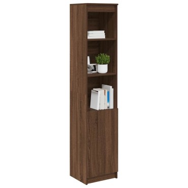vidaXL Ντουλάπι Καφέ Δρυς 37,5x35x180cm Επεξεργασμένο Ξύλο 1 τεμ.