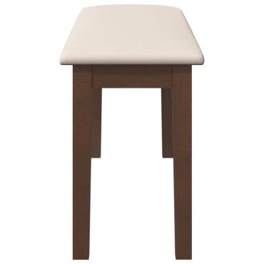 Πάγκος vidaXL Καφέ μασίφ ξύλο καουτσούκ 90x30x46,5 cm