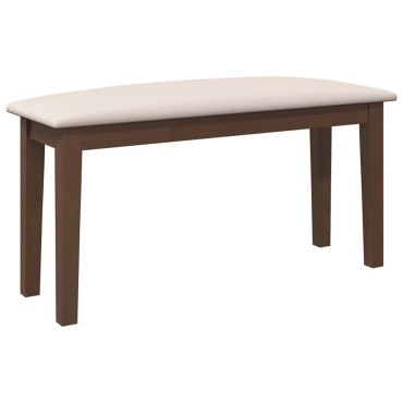 Πάγκος vidaXL Καφέ μασίφ ξύλο καουτσούκ 90x30x46,5 cm