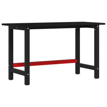 vidaXL Πάγκος Εργασίας Καφέ Σκούρο 140x60x81,5 cm Μασίφ Ξύλο Δρυς