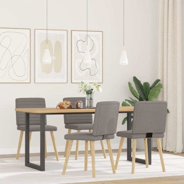 vidaXL Καρέκλες Τραπεζαρίας 4 τεμ. Taupe Υφασμάτινες 45x54x86 cm