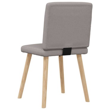 vidaXL Καρέκλες Τραπεζαρίας 4 τεμ. Taupe Υφασμάτινες 45x54x86 cm