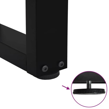 vidaXL Πόδια τραπεζαρίας σχήματος V 3 τεμ. Μαύρο 100x(72-73,3)cm