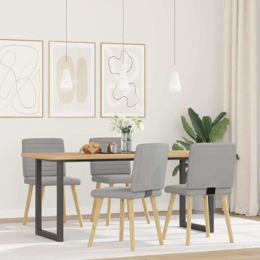 vidaXL Καρέκλες τραπεζαρίας 4 τεμ. Cloud Grey Fabric 45x54x86 cm