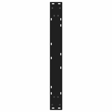 vidaXL Πόδια τραπεζαρίας 2 τεμ. Μαύρο 80x(72-73,3)cm Ατσάλι
