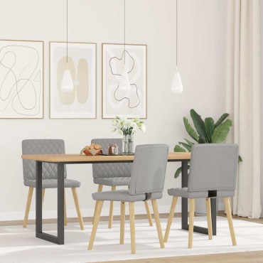vidaXL Καρέκλες τραπεζαρίας 4 τεμ. Cloud Grey Fabric 45x54x86 cm
