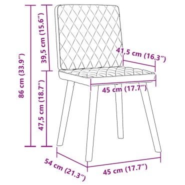 vidaXL Καρέκλες Τραπεζαρίας 4 τεμ. Λινές 45x54x86 cm