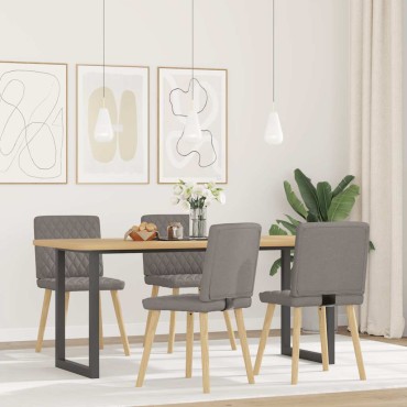vidaXL Καρέκλες Τραπεζαρίας 4 τεμ. Taupe Υφασμάτινες 45x54x86 cm