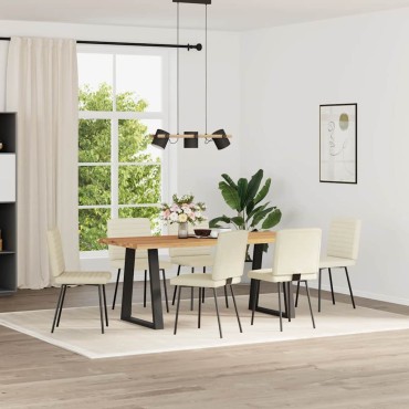 vidaXL Καρέκλες Τραπεζαρίας 6 τεμ. Κρεμ Βελούδινες 45x54x83cm