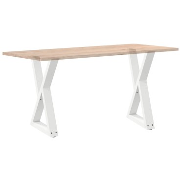 vidaXL Πόδια τραπεζαρίας 2 τεμ. Λευκό 60x(72-73,3)cm Ατσάλι