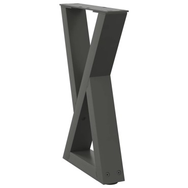 vidaXL Πόδια τραπεζιού σαλονιού 2 τεμ. Ανθρακί 28x(42-43,3)cm