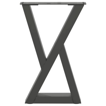 vidaXL Πόδια τραπεζιού σαλονιού 2 τεμ. Ανθρακί 28x(42-43,3)cm