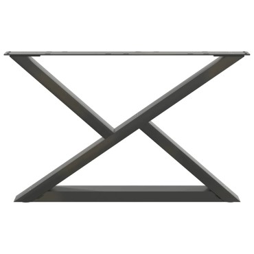 vidaXL Πόδια τραπεζιού σαλονιού 2 τεμ. Ανθρακί 70x(42-43,3)cm