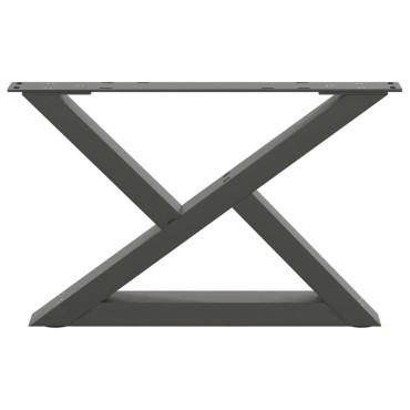 vidaXL Πόδια τραπεζιού σαλονιού 2 τεμ. Ανθρακί 50x(30-31,3)cm
