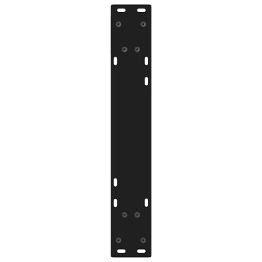 vidaXL Πόδια τραπεζαρίας 2 τεμ. Μαύρο 60x(72-73,3)cm Ατσάλι