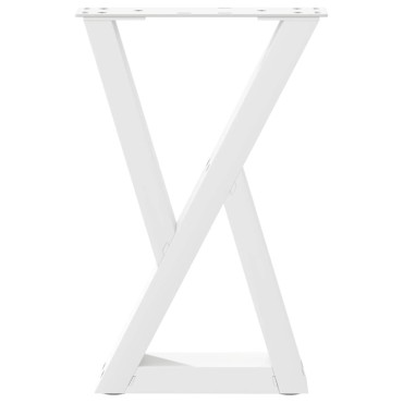 vidaXL Πόδια τραπεζιού σαλονιού 2 τεμ. Λευκό 38x(42-43,3)cm Ατσάλι