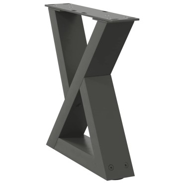vidaXL Πόδια τραπεζιού σαλονιού 2 τεμ. Ανθρακί 30x(30-31,3)cm