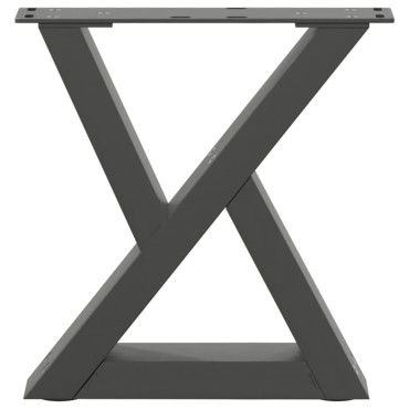 vidaXL Πόδια τραπεζιού σαλονιού 2 τεμ. Ανθρακί 30x(30-31,3)cm