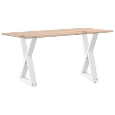 vidaXL Πόδια τραπεζαρίας 2 τεμ. Λευκό 50x(72-73,3)cm Ατσάλι