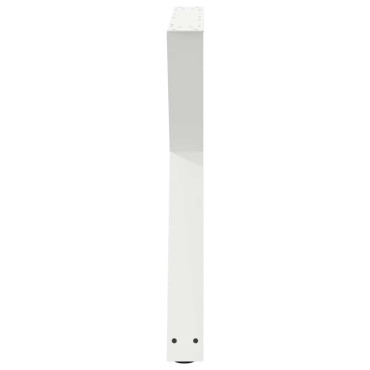 vidaXL Πόδια τραπεζαρίας 2 τεμ. Λευκό 80x(72-73,3)cm Ατσάλι