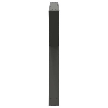 vidaXL Πόδια τραπεζαρίας 2 τεμ. Ανθρακί 90x(72-73,3)cm Χάλυβας