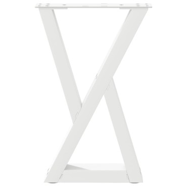 vidaXL Πόδια τραπεζιού σαλονιού 2 τεμ. Λευκό 28x(42-43,3)cm Ατσάλι