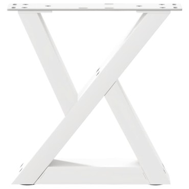 vidaXL Πόδια τραπεζιού σαλονιού 2 τεμ. Λευκό 40x(30-31,3)cm Ατσάλι