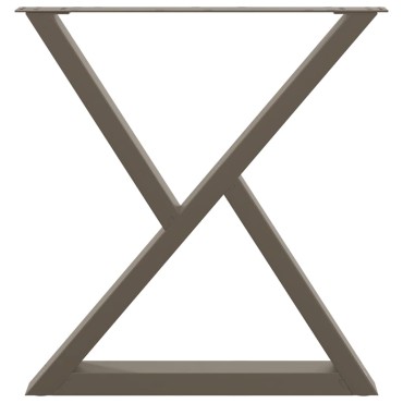 vidaXL Πόδια τραπεζαρίας 2 τεμ. Φυσικό ατσάλι 70x(72-73,3)cm Ατσάλι