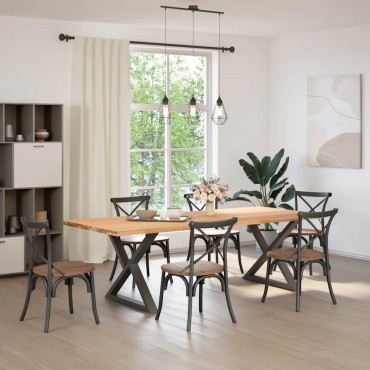 vidaXL Πόδια τραπεζαρίας 2 τεμ. Λευκό 90x(72-73,3)cm Ατσάλι