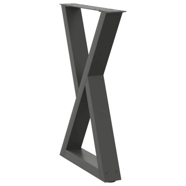 vidaXL Πόδια τραπεζαρίας 2 τεμ. Ανθρακί 50x(72-73,3)cm Ατσάλι