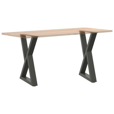 vidaXL Πόδια τραπεζαρίας 2 τεμ. Ανθρακί 50x(72-73,3)cm Ατσάλι