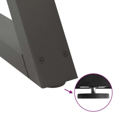 vidaXL Πόδια τραπεζαρίας 2 τεμ. Ανθρακί 50x(72-73,3)cm Ατσάλι
